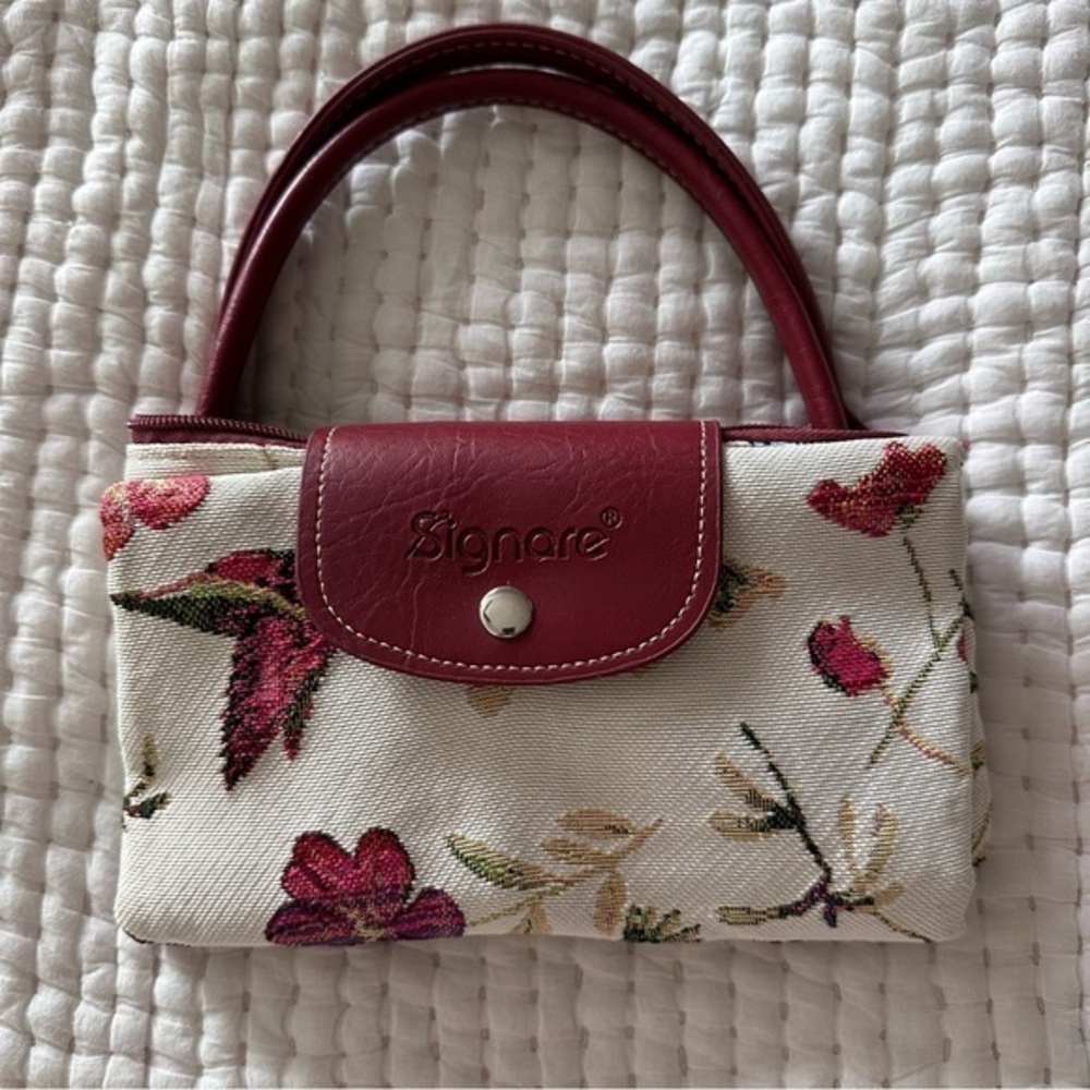 Signare Tapestry Hummingbird Foldaway Shopping Bag NWOT